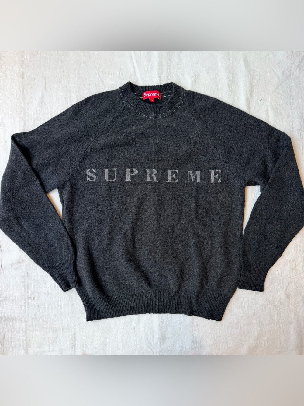 Supreme Wool Crewneck Logo Sweater